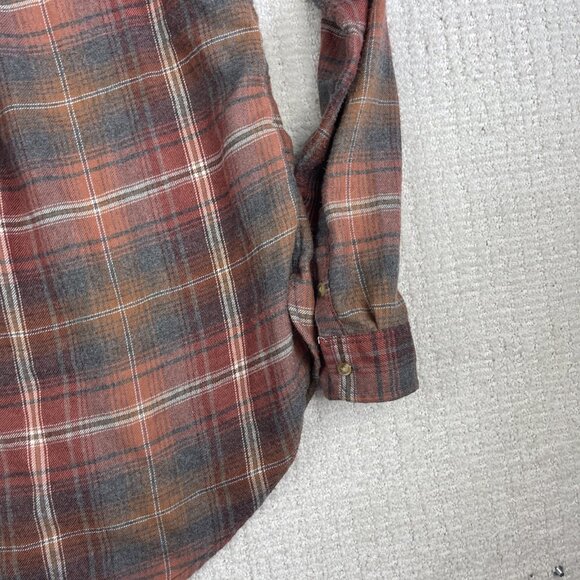 American Eagle Flannel Shirt Womens XS Boyfriend Fit Faded Red Amazingly Soft - Picture 15 of 16